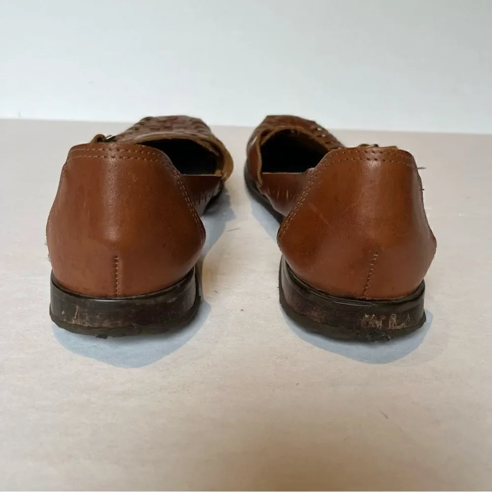 Women's Nature Trek Leather Espadrilles Size 9 Brown
